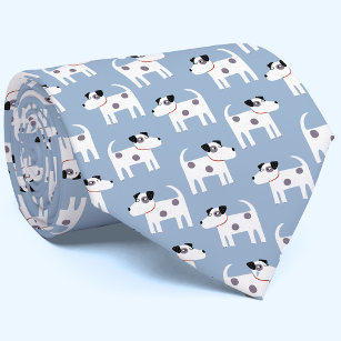 Parson Jack Russell Terrier Dog Pattern Blue Krawatte