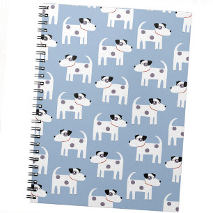Parson Jack Russell Terrier Dog Pattern Blue Notizblock