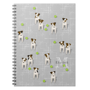 Parson / Jack Russell Terrier Hunde Tennisbälle Notizblock