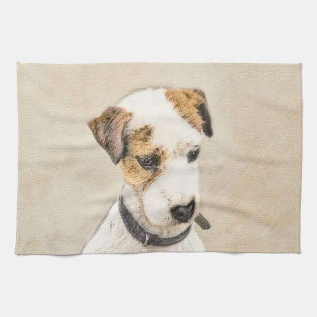 Parson Jack Russell Terrier Painting - Hund Art Geschirrtuch (Horizontal)