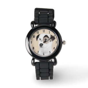 Parson Jack Russell Terrier Painting - Hunde Kunst Armbanduhr
