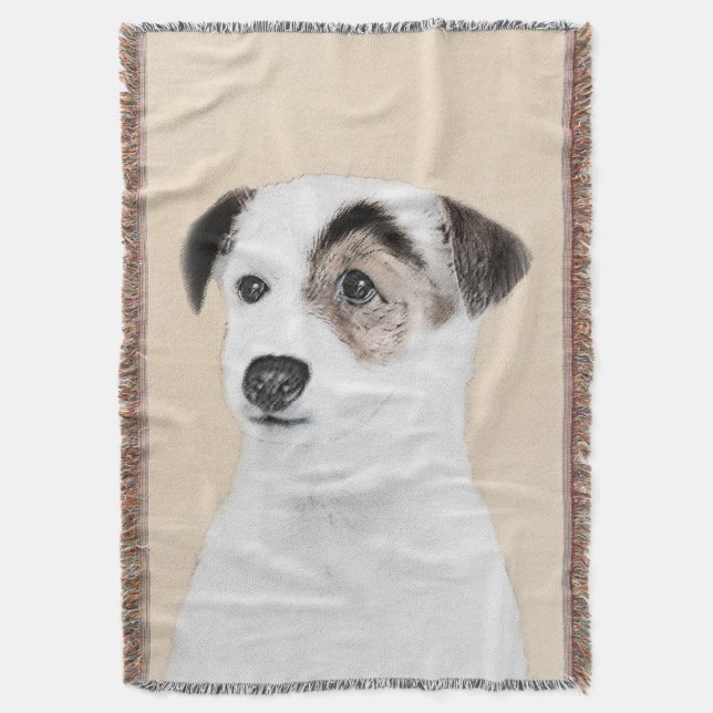 Parson Jack Russell Terrier Painting - Hunde Kunst Decke (Vorderseite Vertikal)