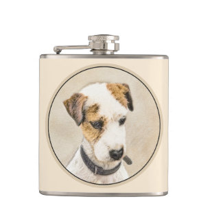 Parson Jack Russell Terrier Painting - Hunde Kunst Flachmann