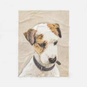 Parson Jack Russell Terrier Painting - Hunde Kunst Fleecedecke