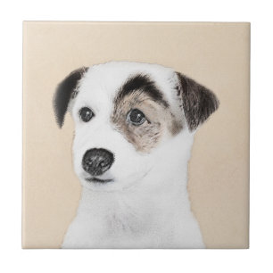 Parson Jack Russell Terrier Painting - Hunde Kunst Fliese