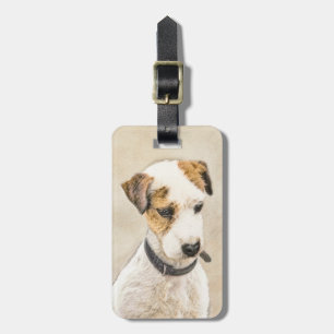 Parson Jack Russell Terrier Painting - Hunde Kunst Gepäckanhänger