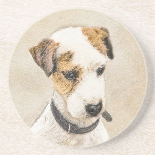Parson Jack Russell Terrier Painting - Hunde Kunst Getränkeuntersetzer