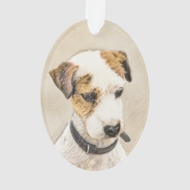 Parson Jack Russell Terrier Painting - Hunde Kunst Ornament (Rückseite)