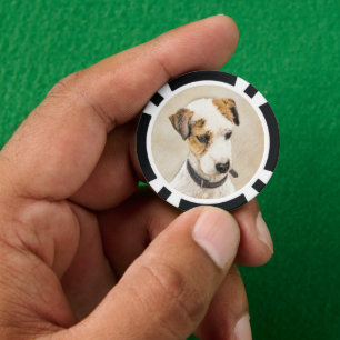Parson Jack Russell Terrier Painting - Hunde Kunst Pokerchips
