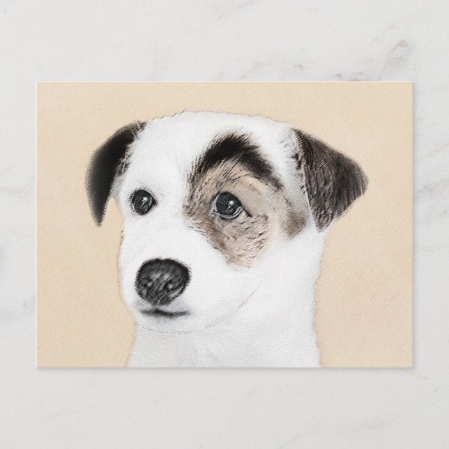 Parson Jack Russell Terrier Painting - Hunde Kunst Postkarte (Vorderseite)