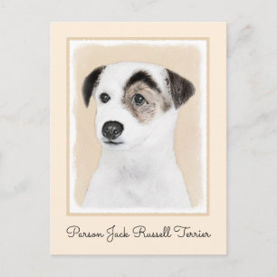 Parson Jack Russell Terrier Painting - Hunde Kunst Postkarte
