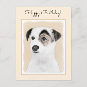 Parson Jack Russell Terrier Painting - Hunde Kunst Postkarte
