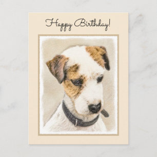 Parson Jack Russell Terrier Painting - Hunde Kunst Postkarte