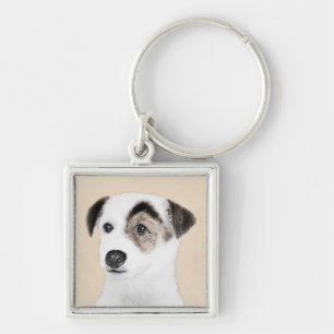 Parson Jack Russell Terrier Painting - Hunde Kunst Schlüsselanhänger