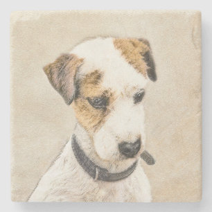 Parson Jack Russell Terrier Painting - Hunde Kunst Steinuntersetzer