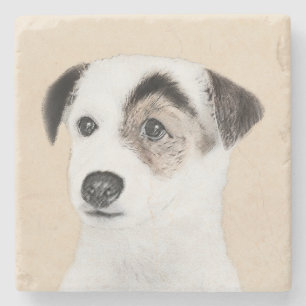 Parson Jack Russell Terrier Painting - Hunde Kunst Steinuntersetzer