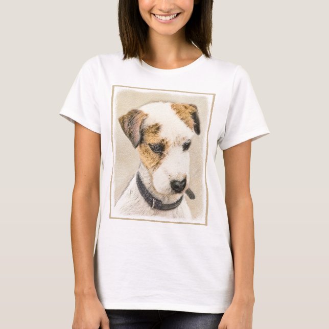Parson Jack Russell Terrier Painting - Hunde Kunst T-Shirt (Vorderseite)