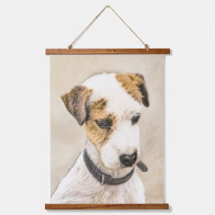 Parson Jack Russell Terrier Painting - Hunde Kunst Wandteppich Mit Holzrahmen