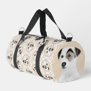 Parson Jack Russell Terrier Painting Pet Dog Art Duffle Bag