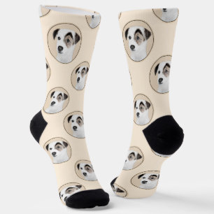 Parson Jack Russell Terrier Painting Pet Dog Art Socken