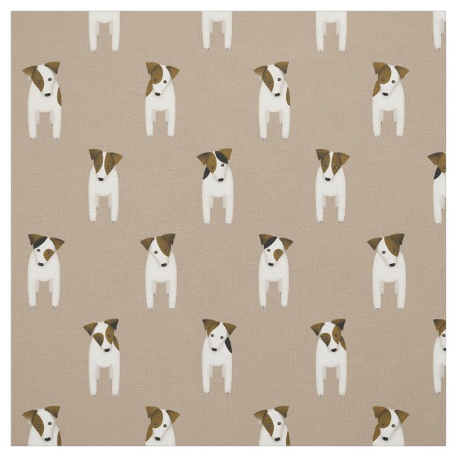 Parson Jack Russell Terriers niedliche Hunde Stoff (Muster)