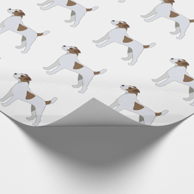 Parson Russell Terrier Dog Breed Illustration Geschenkpapier (Ecke)