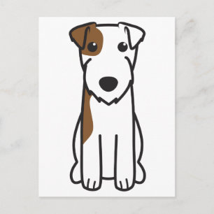Parson Russell Terrier Dog Cartoon Postkarte