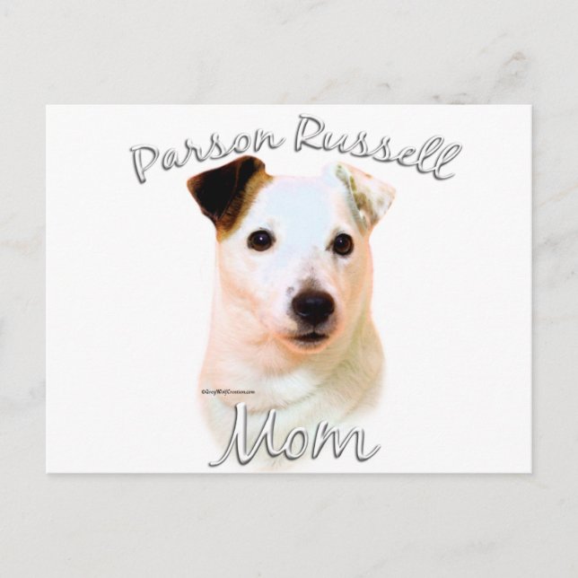 Parson Russell Terrier (glatt) Mama 2 Postkarte (Vorderseite)