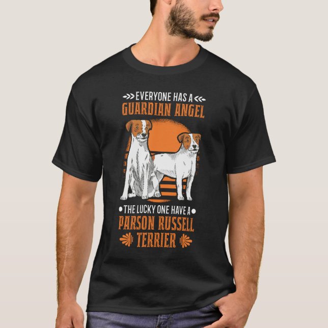 Parson Russell Terrier Guardian Angel T-Shirt (Vorderseite)