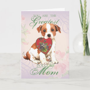 Parson Russell Terrier Heart Mama Karte