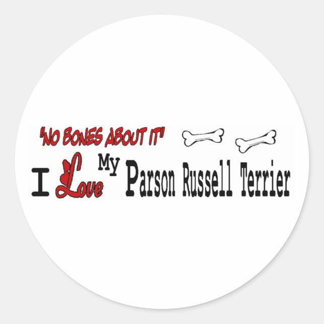 Parson Russell Terrier (I-Liebe) Sticker (Vorderseite)