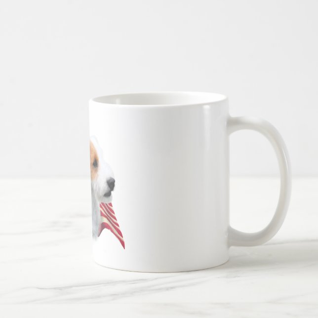 Parson Russell Terrier (kaputt) Flagge Tasse (Rechts)