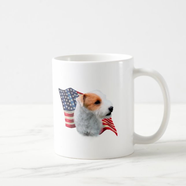 Parson Russell Terrier (kaputt) Flagge Tasse (Rechts)