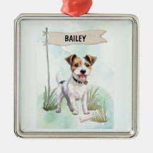 Parson Russell Terrier Watercolor Personalized Dog