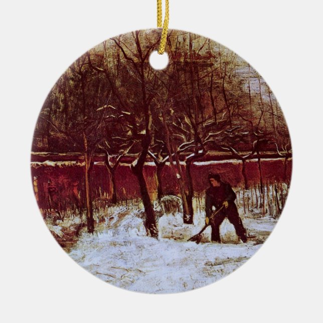 Parsonage Garden in Nuenen von Vincent van Gogh Keramik Ornament (Vorne)