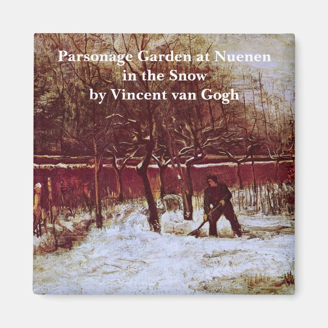Parsonage Garden in Nuenen von Vincent van Gogh Magnet (Vorne)