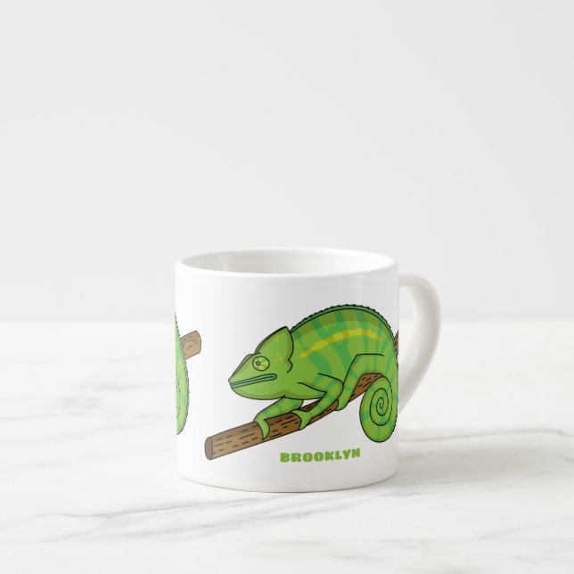 Parsons Chamäleon-Illustration Espressotasse (Vorderseite Rechts)