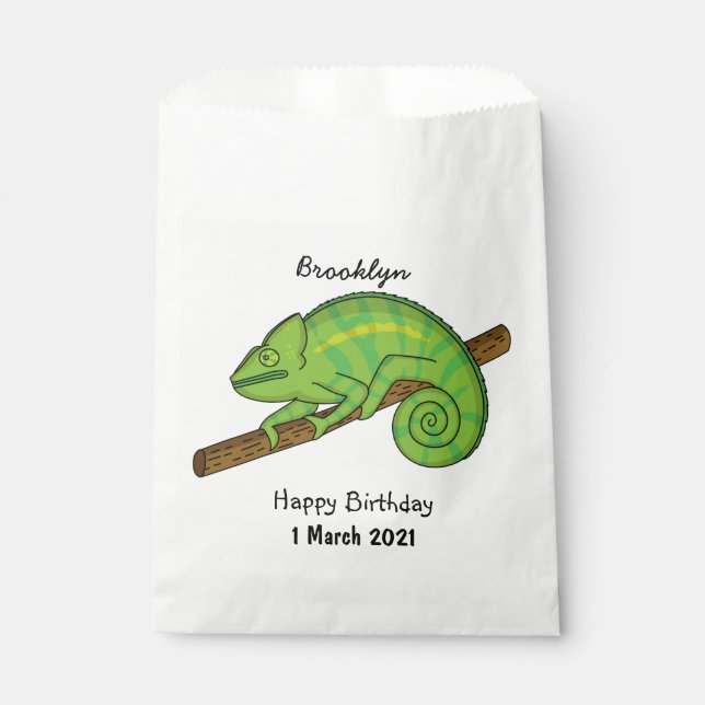 Parsons Chamäleon-Illustration Geschenktütchen (Vorderseite)
