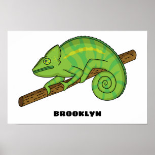 Parsons Chamäleon-Illustration Poster