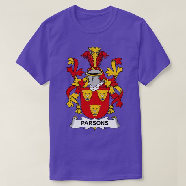 Parsons Coat of Arms Family Crest  T-Shirt (Design vorne)