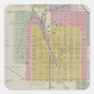Parsons, Labette-Landkreis, Kansas Quadratischer Aufkleber