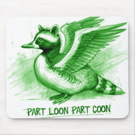 Part Loon Part Coon Hybrid Creature Mousepad