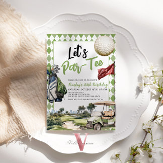 ParTee Erwachsene Golf Geburtstagsparty Einladung