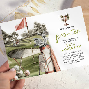 Partee Golf Erwachsener Geburtstag Einladung