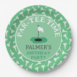 Partee Time Golfing Birthday Party Pappteller