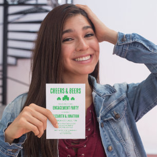 Partei für das Engagement von Chefs und Bieren Einladung