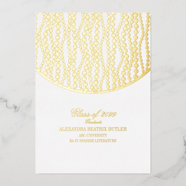 Partei für den Grad der Graduation der Universität Folieneinladung (Vorderseite)