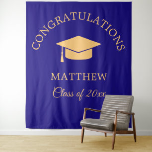 Partei für die gelbe und blaue Graduierung Wandteppich
