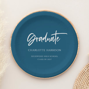 Partei für die Graduierung von Navy und White Mode Pappteller