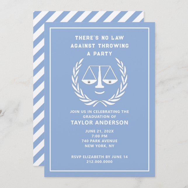 Partei für die juristische Ausbildung Einladung (Vorne/Hinten)